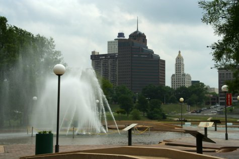 Memphis City Center vu de Mud Island